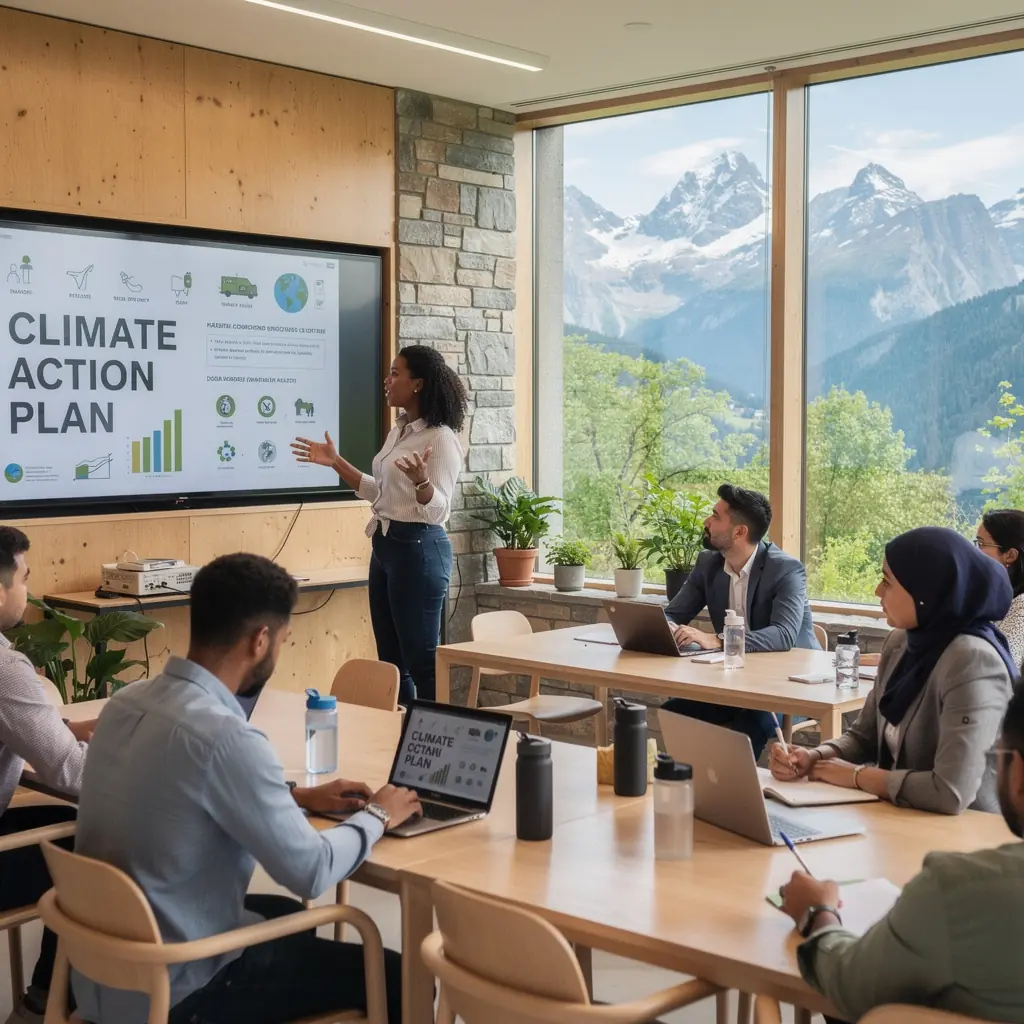 Ein Nahaufnahme von Solarpanelen auf einem modernen Gebäude, das nachhaltige Energie nutzt.