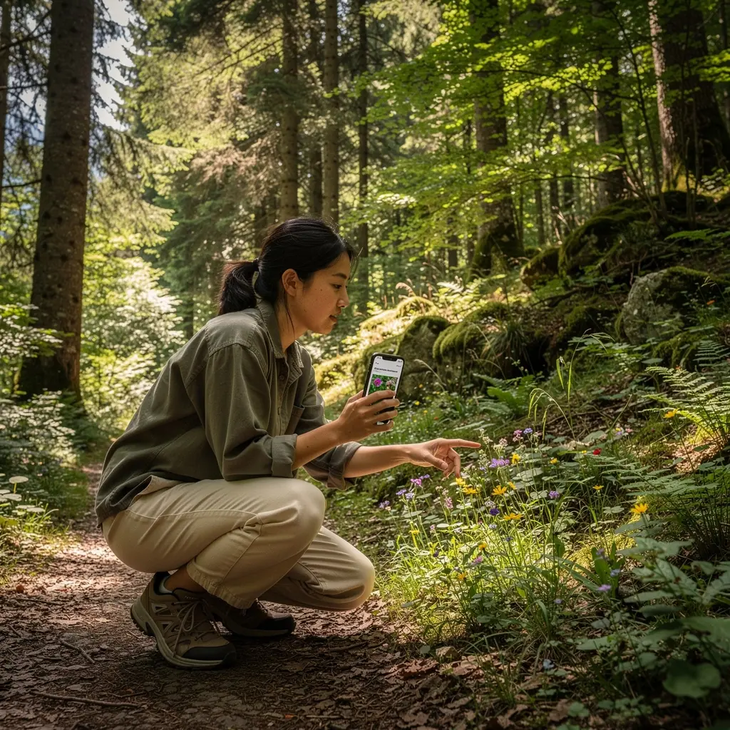 Ein Gruppenfoto von Studierenden, die an einem Nachhaltigkeitsprojekt im Freien arbeiten.