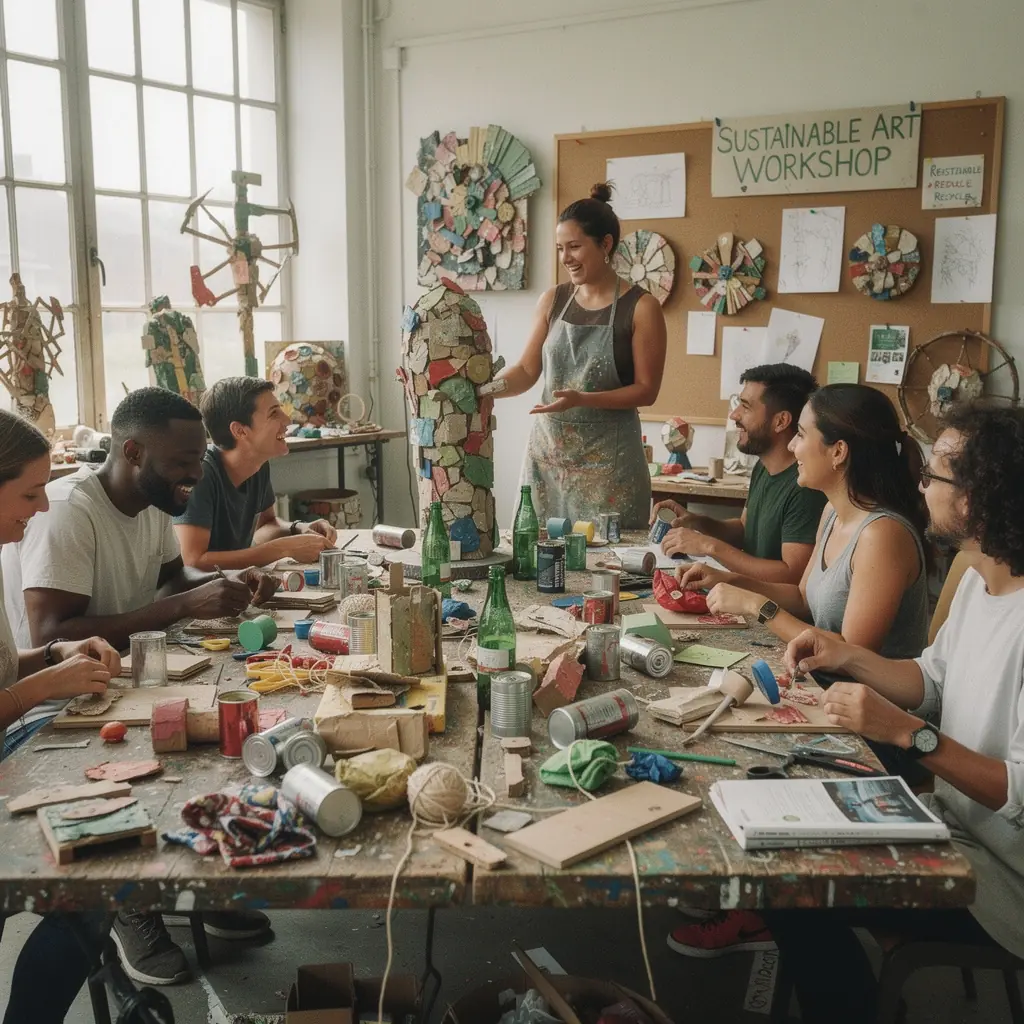 Ein Lehrer erklärt den Schülern die Prinzipien der erneuerbaren Energien während eines Online-Kurses.