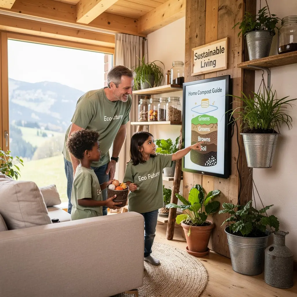 Ein Lehrer erklärt den Schülern die Prinzipien der erneuerbaren Energien während eines Online-Kurses.